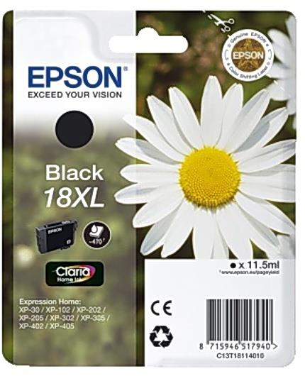 E115409 Epson C13T18114010 Blekk EPSON T1811 C13T18114010 XL sort 